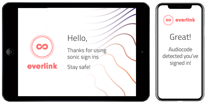 Image showing Everlink's sonic sign-ins with smart devices.